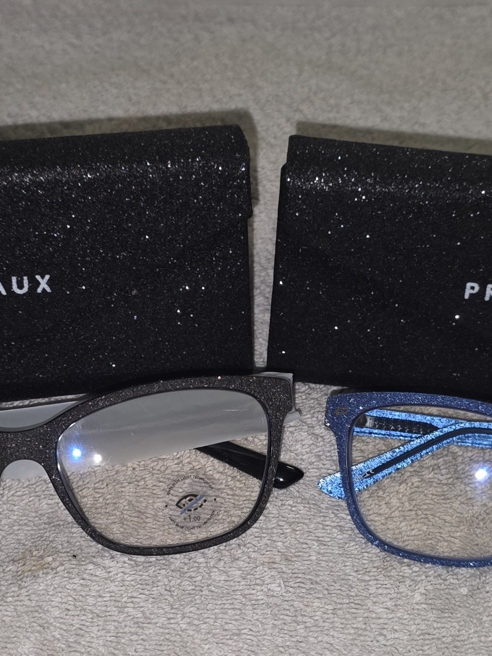 Sparkle Black and Blue Reading Glasses - Privé Revaux Eyewear +1.00